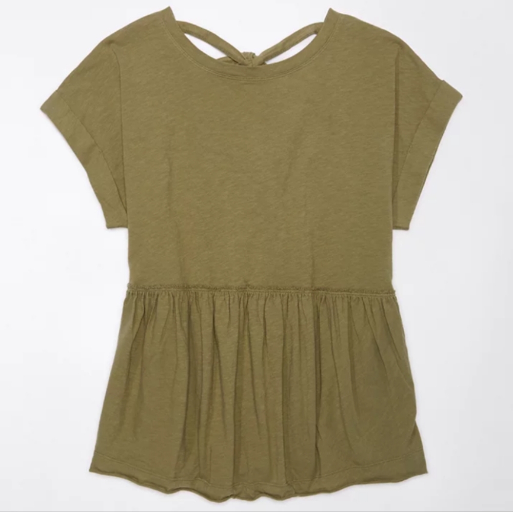 NWOT American Eagle oversized tie-back shirt
